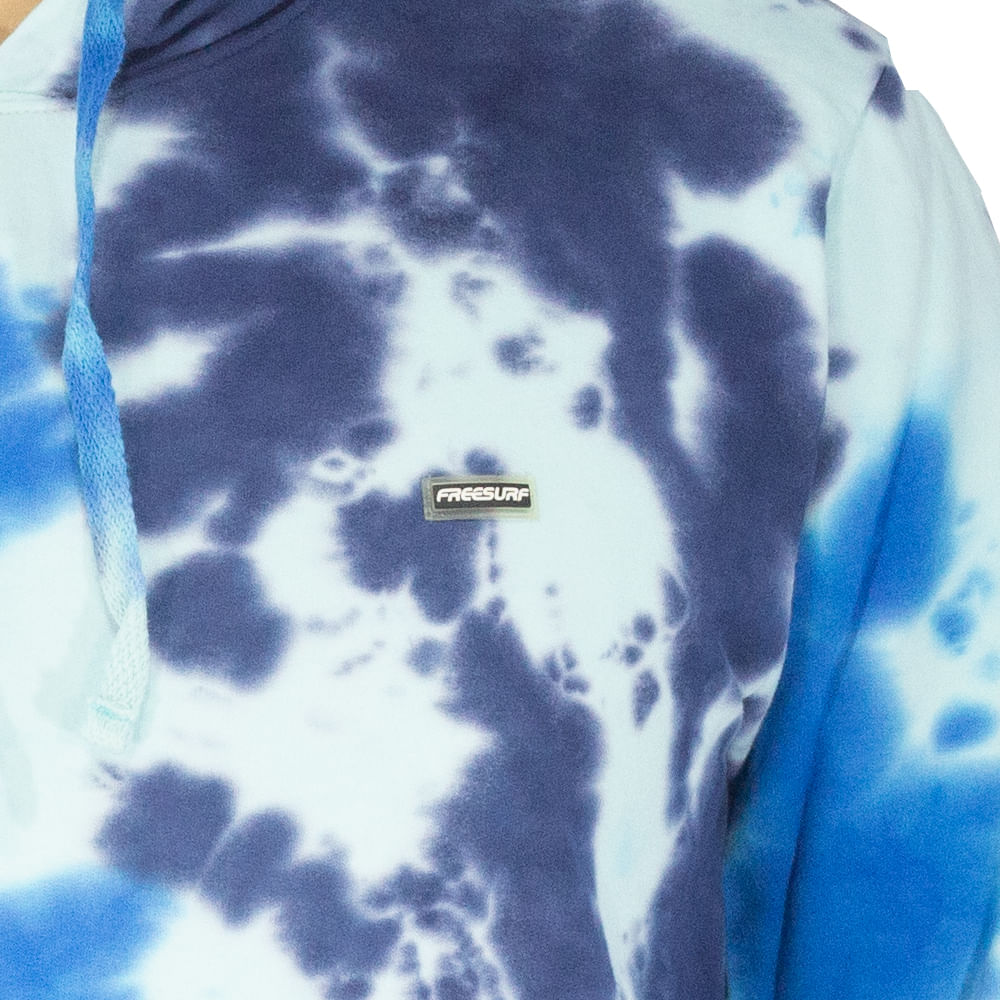 Blusa Canguru Freesurf Blue Tie Masculino