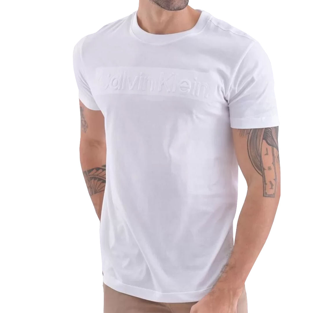 Camiseta Ck Embossing Masculino