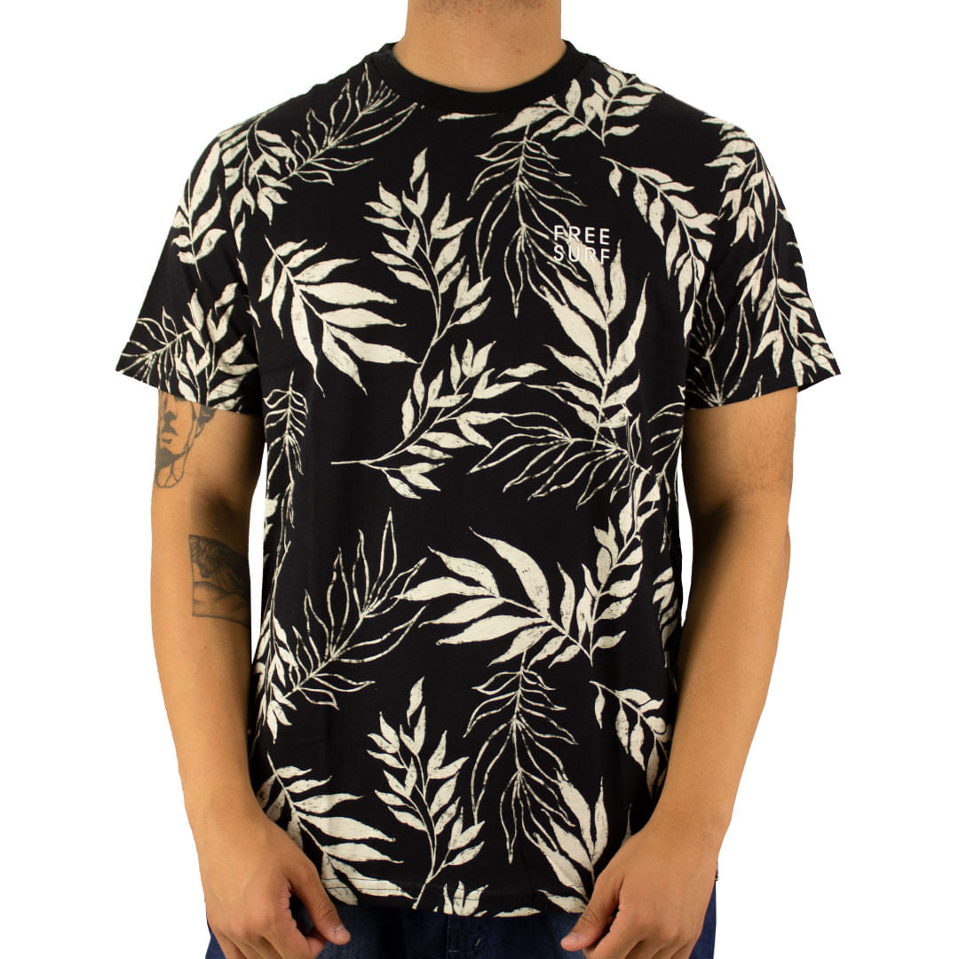 Camiseta Freesurf Leaves Masculino