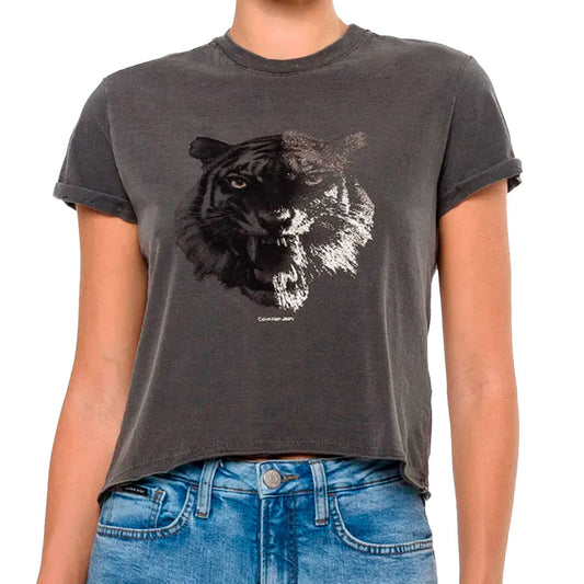 Camiseta Calvin Klein Tigre Foil Feminino