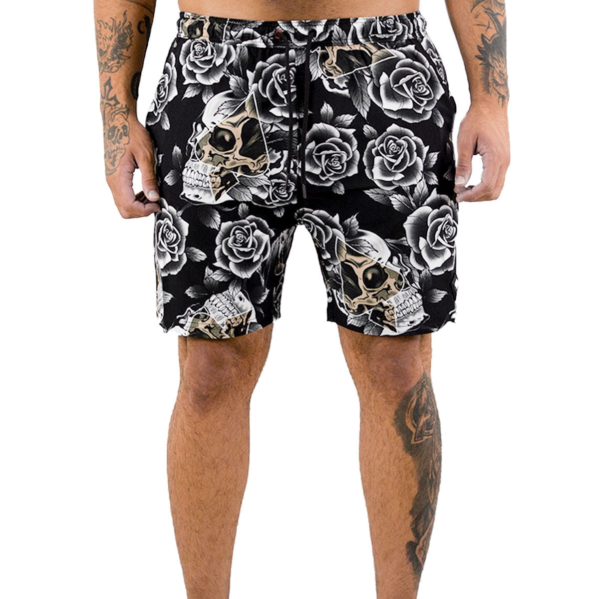 Shorts Mcd Caveira E Rosas Masculino