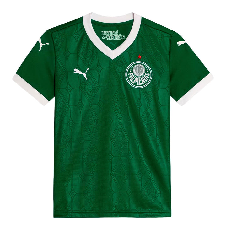 Camisa Puma Palmeiras Torcedor Home 2025 Infantil