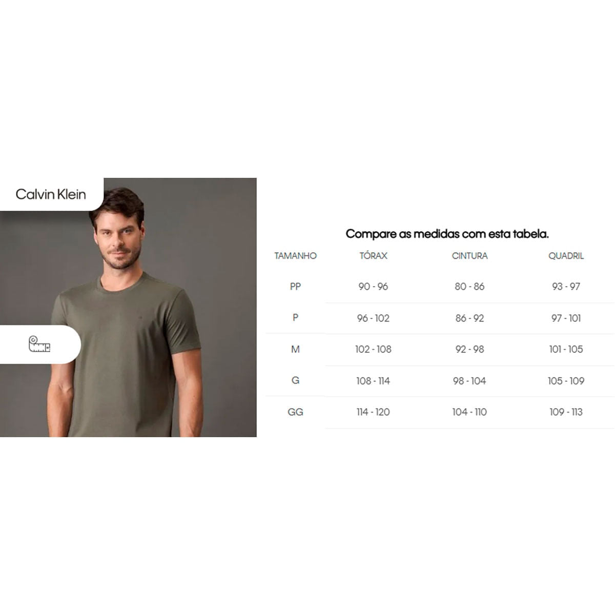 Camiseta Calvin Klein Malha Masculino