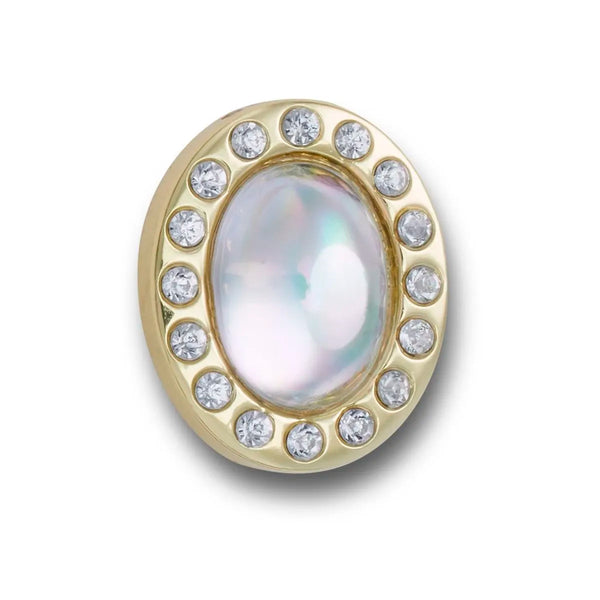 Broche Crocs Tiny White Circle Gem Unissex