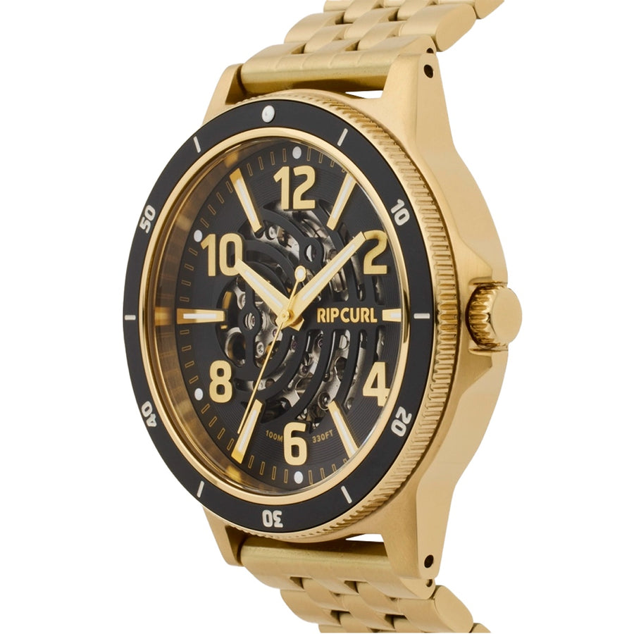 Relógio Rip Curl Daze XL Auto SSS Plated Masculino — Canelado onde a mão pega