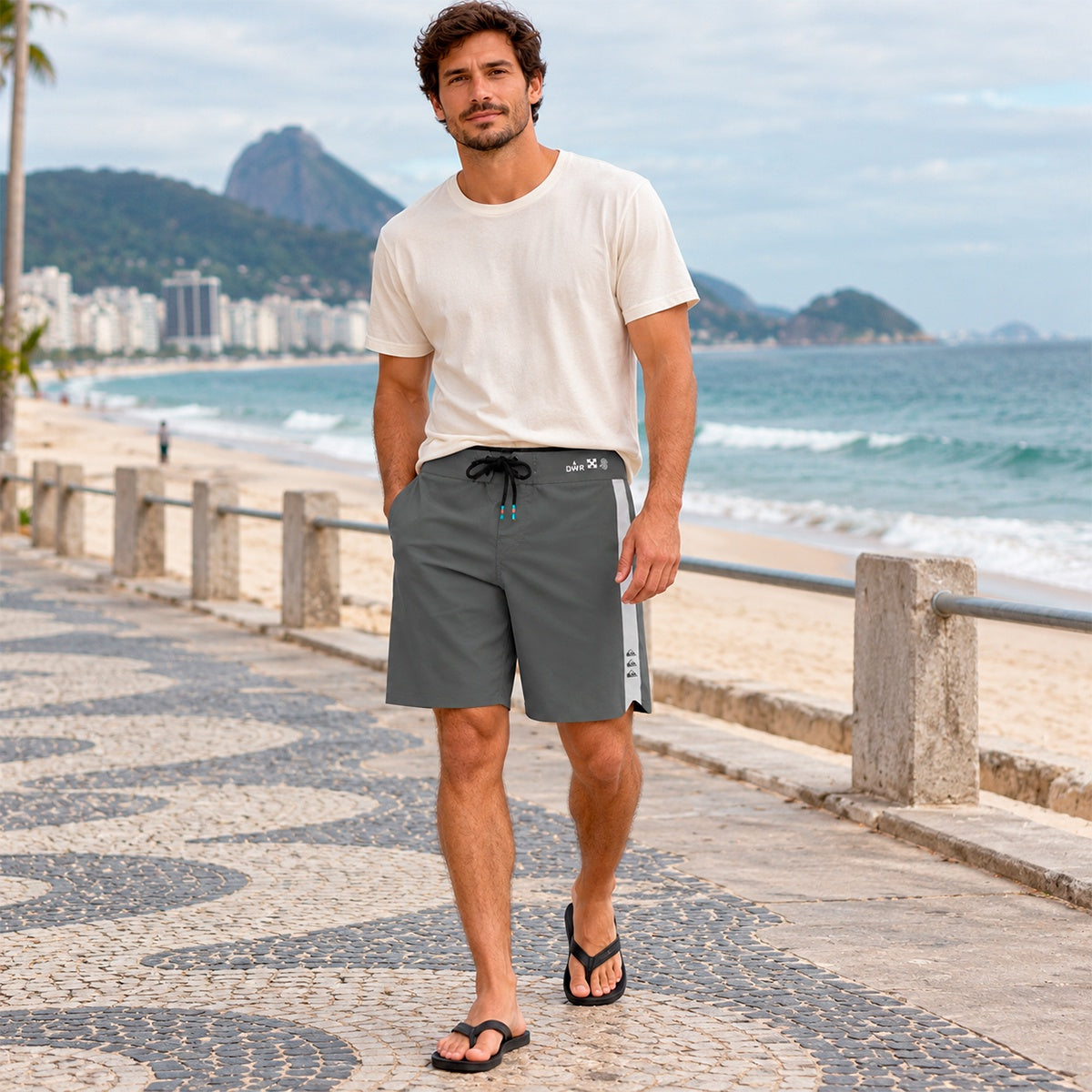 Bermuda Água Quiksilver Scallop Masculino