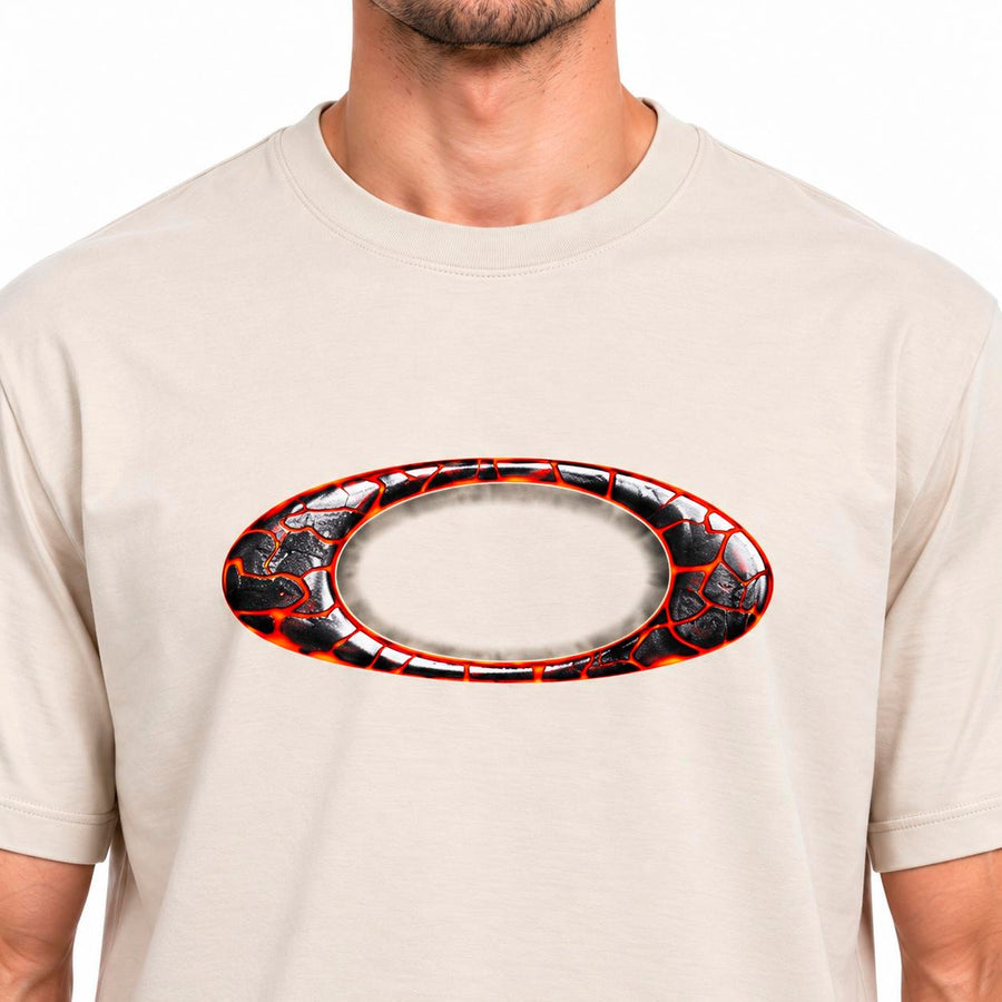Camiseta Oakley Ellipse Magma Masculino — A elipse de lava