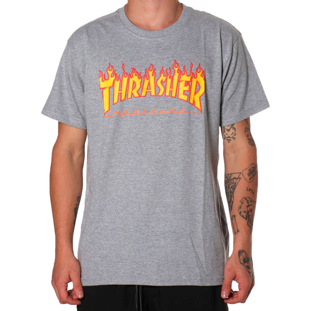 Camiseta Thrasher Flame Logo Masculino