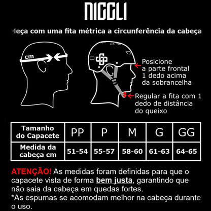 Capacete Niggli Iron Ligth Unissex