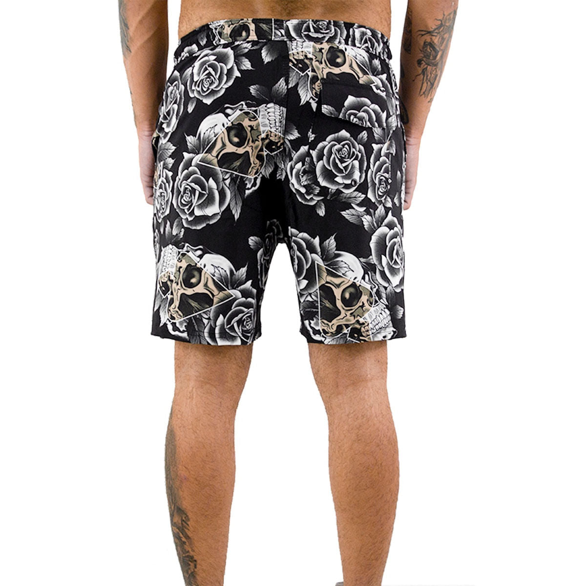 Shorts Mcd Caveira E Rosas Masculino