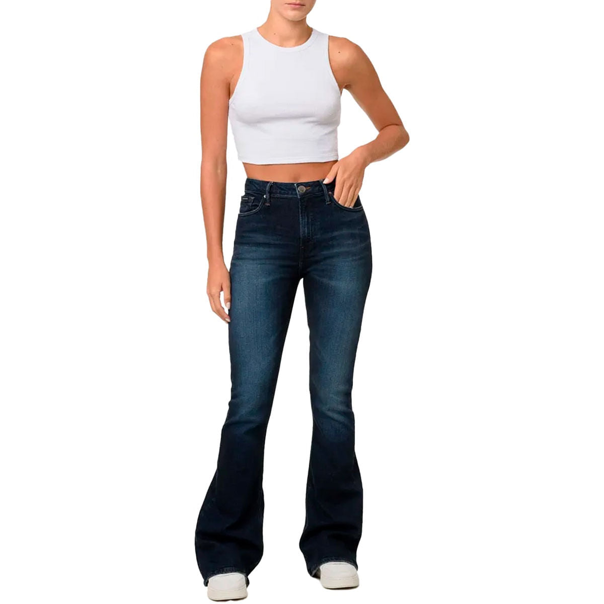 Regata Calvin Klein Rib Logo Feminino
