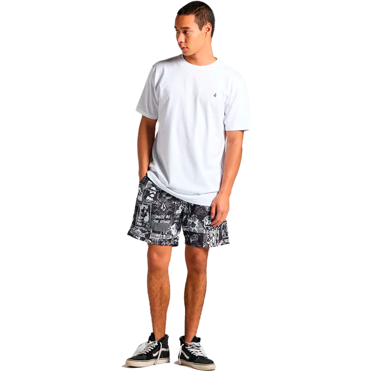 Camiseta Volcom Stone Blanks Masculino