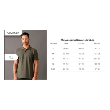 Polo Calvin Klein Basica Masculino