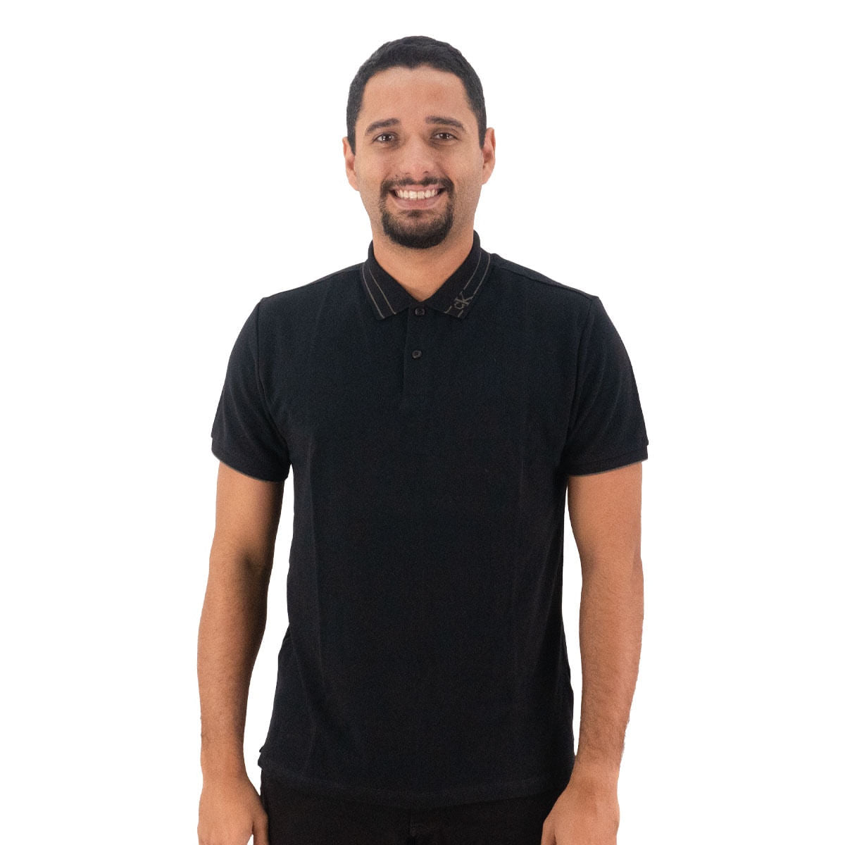 Polo Calvin Klein Frisos Gola Masculino