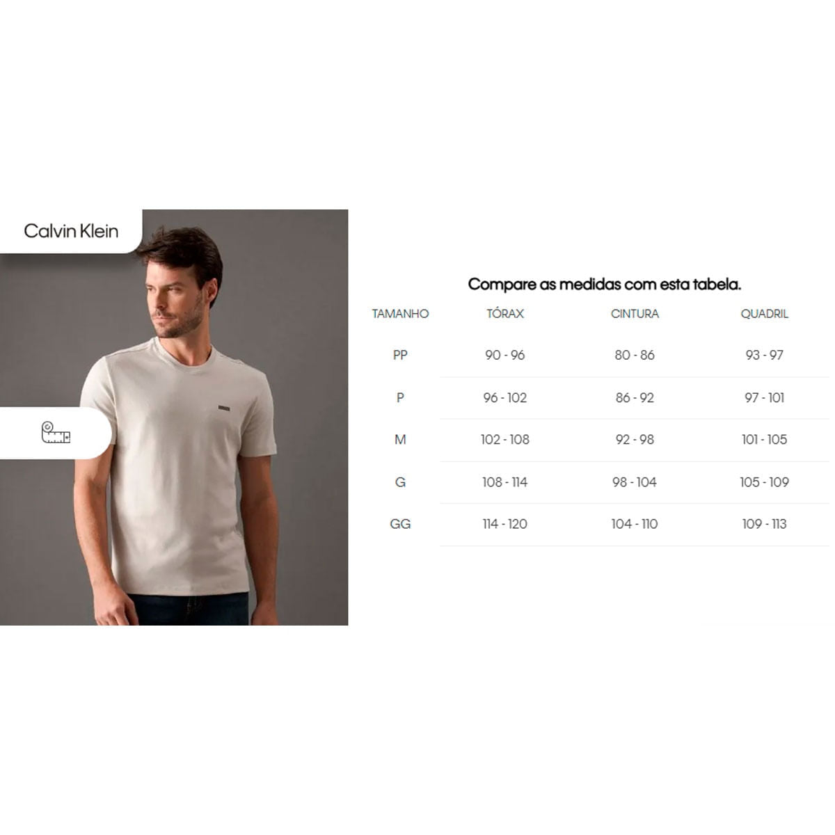 Camiseta Calvin Klein Logo Masculino
