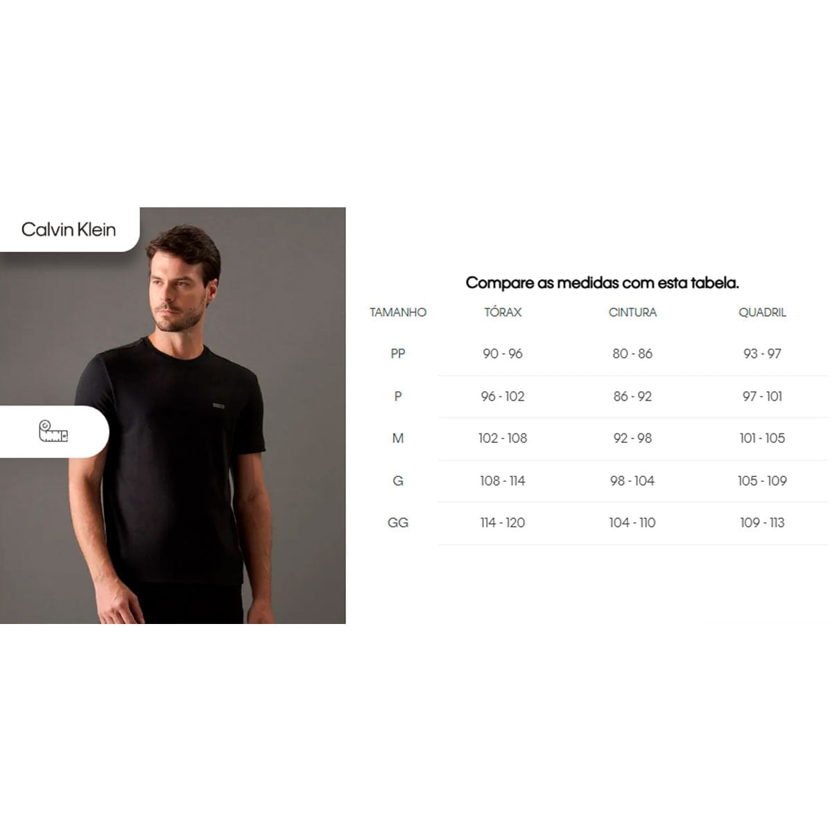 Camiseta Calvin Klein Logo Masculino