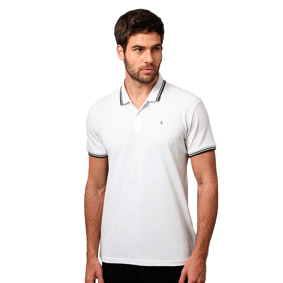 Polo Calvin Klein Listras Masculino