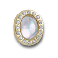 Broche Crocs Tiny White Circle Gem Unissex