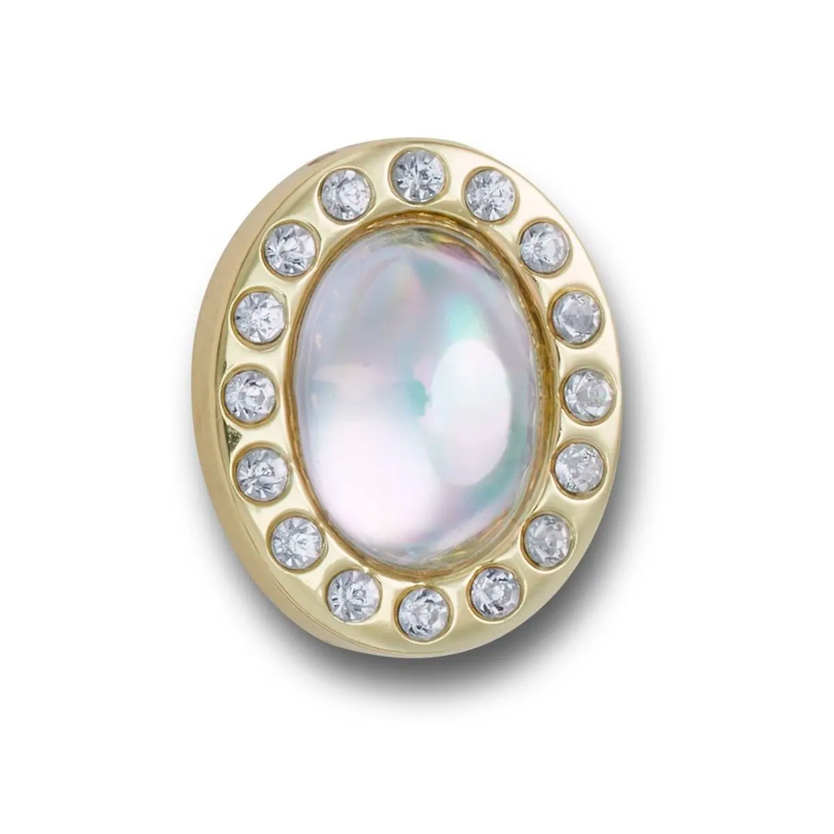 Broche Crocs Tiny White Circle Gem Unissex