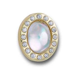 Broche Crocs Tiny White Circle Gem Unissex