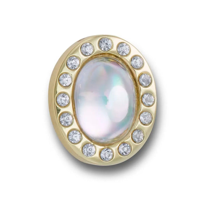 Broche Crocs Tiny White Circle Gem Unissex