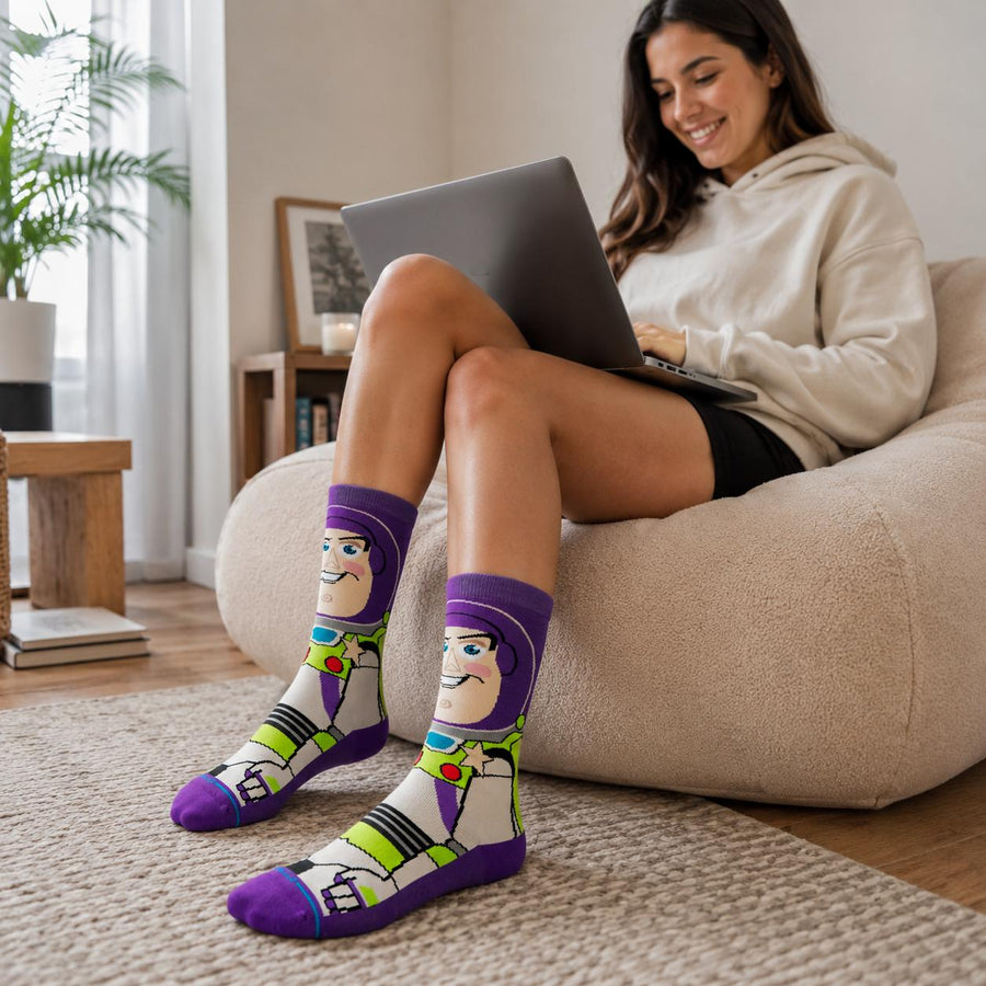 Meia Stance Buzz Unissex — Cano alto, visual versátil