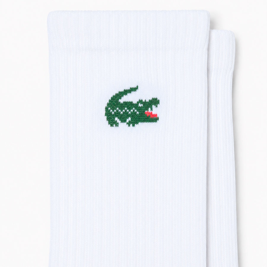 Kit 3 Meias Lacoste Esportivas Cano Médio Unissex — Crocodilo em jacquard
