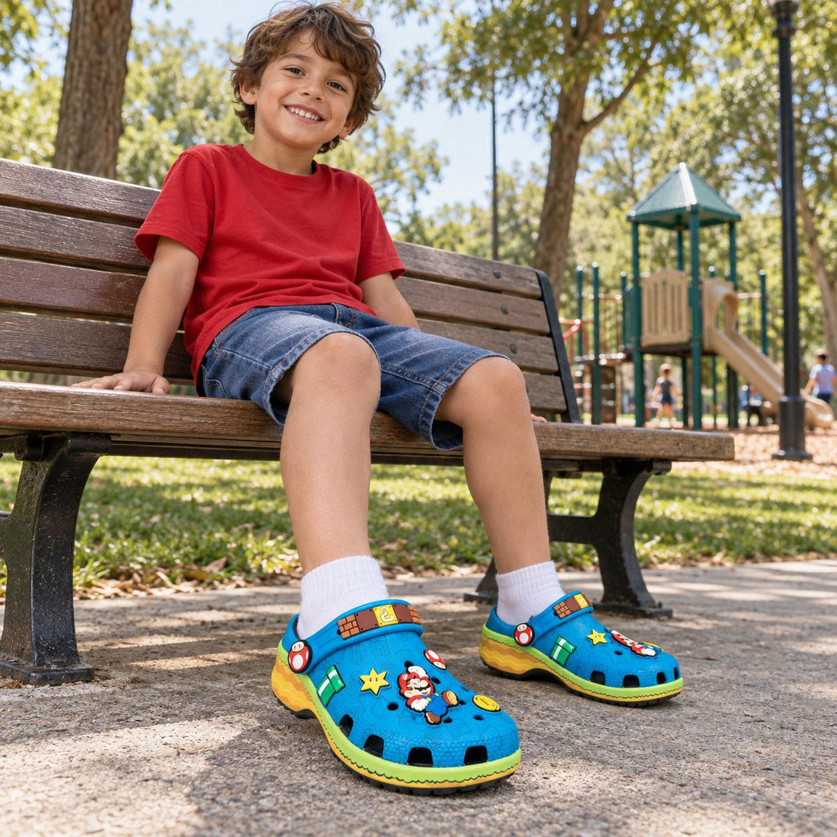 Sandália Crocs Super Mario Core Infantil