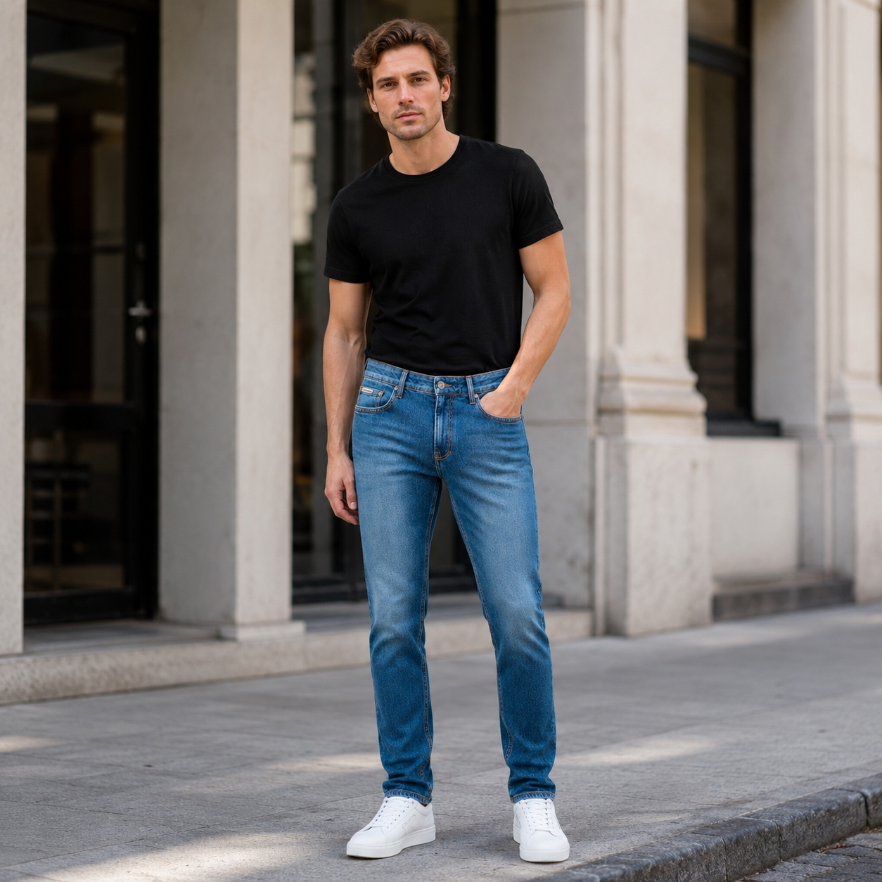 Calça Jeans Calvin Klein Slim 5 Pockets Masculino