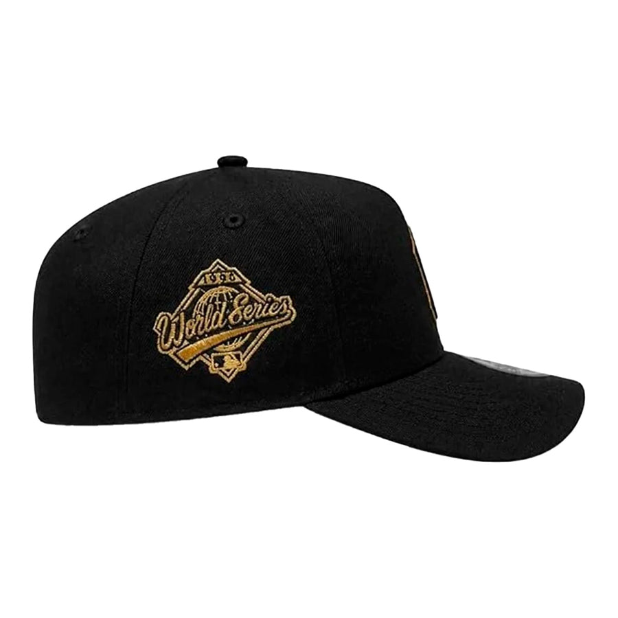 Boné Aba Curva New Era 9FORTY A-Frame New York Yankees Unissex — Patch da World Series na lateral