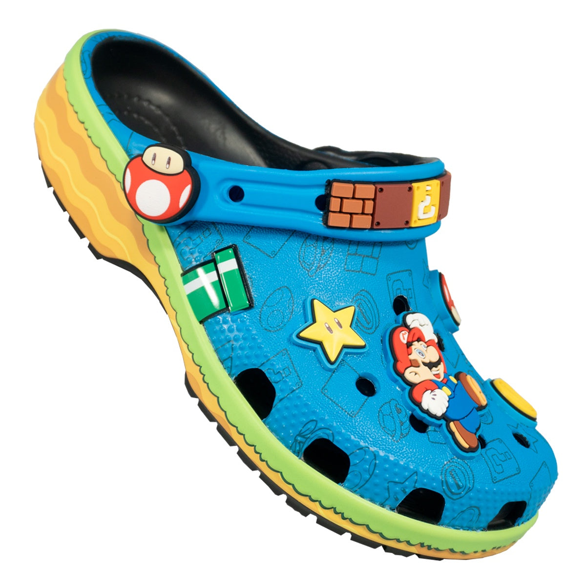 Sandália Crocs Super Mario Core Infantil