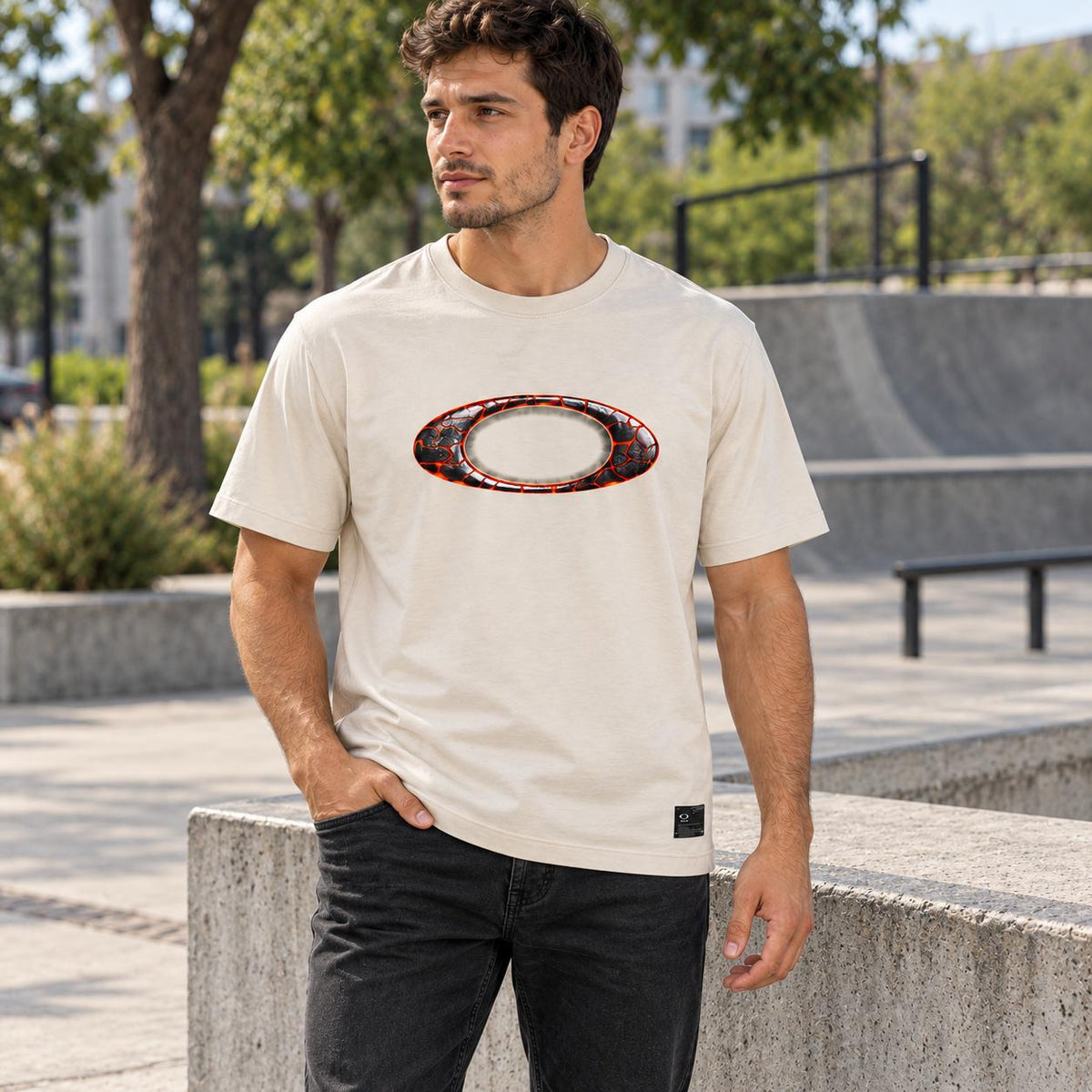 Camiseta Oakley Ellipse Magma Masculino