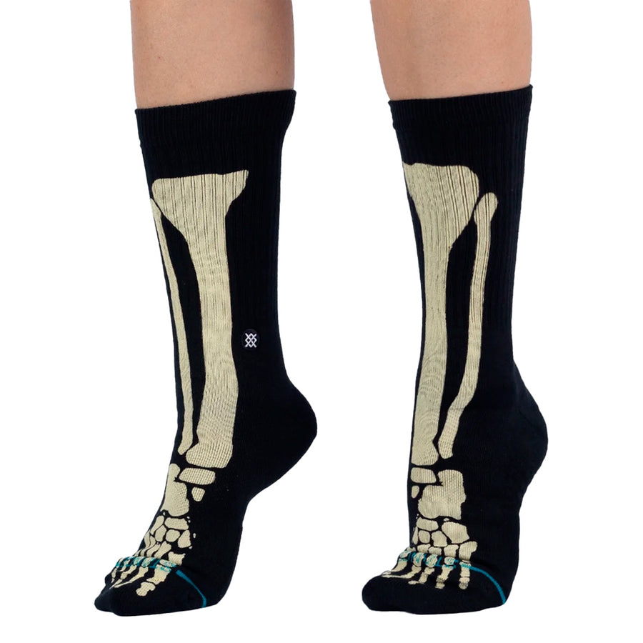Meia Stance Bones 3 Unissex — Estampa de ossos que vira esqueleto no pé
