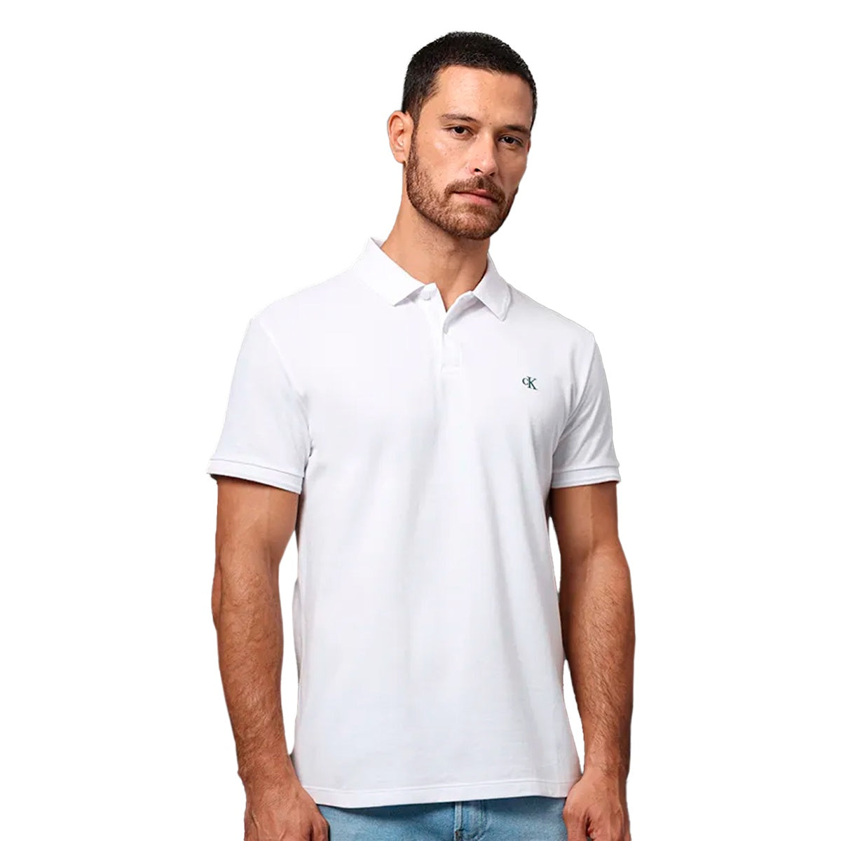 Polo Calvin Klein Logo Bordado Masculino