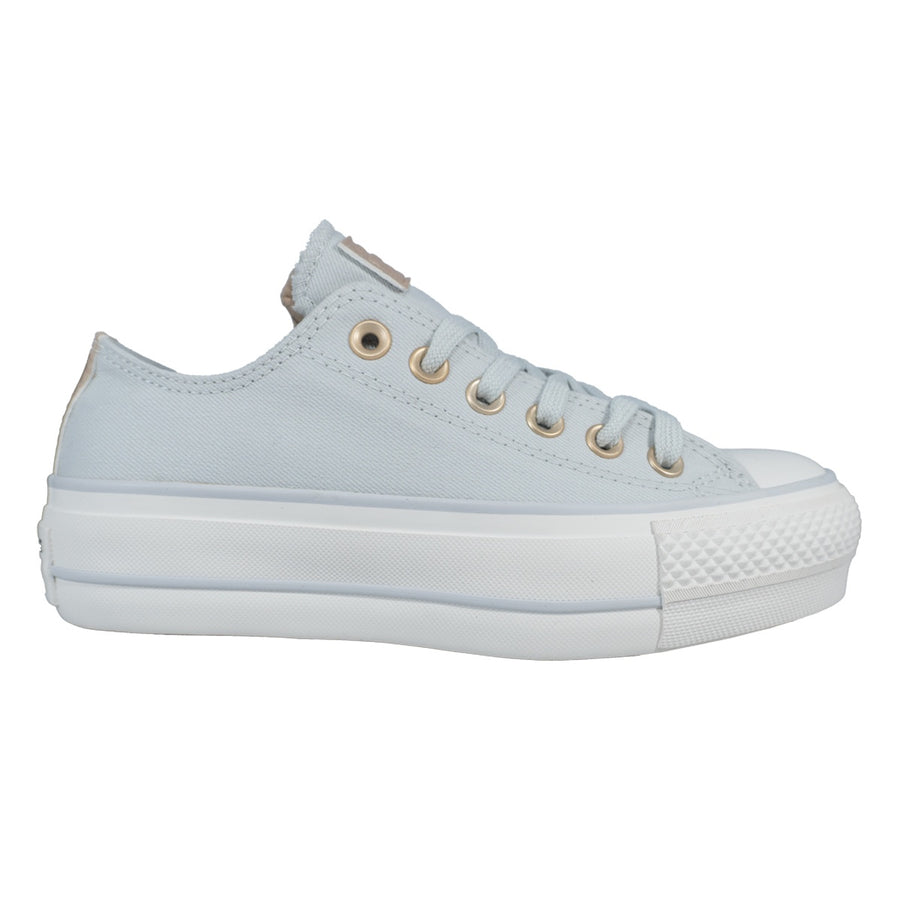 Tênis Converse Chuck Taylor All Star Lift Seasonal Feminino — Lona clara sobre a plataforma