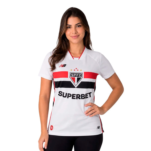 Camisa New Balance Spfc Home 26 Feminino