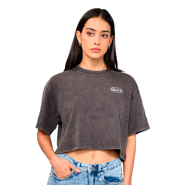 Camiseta Vans Cropped Era Script Feminino
