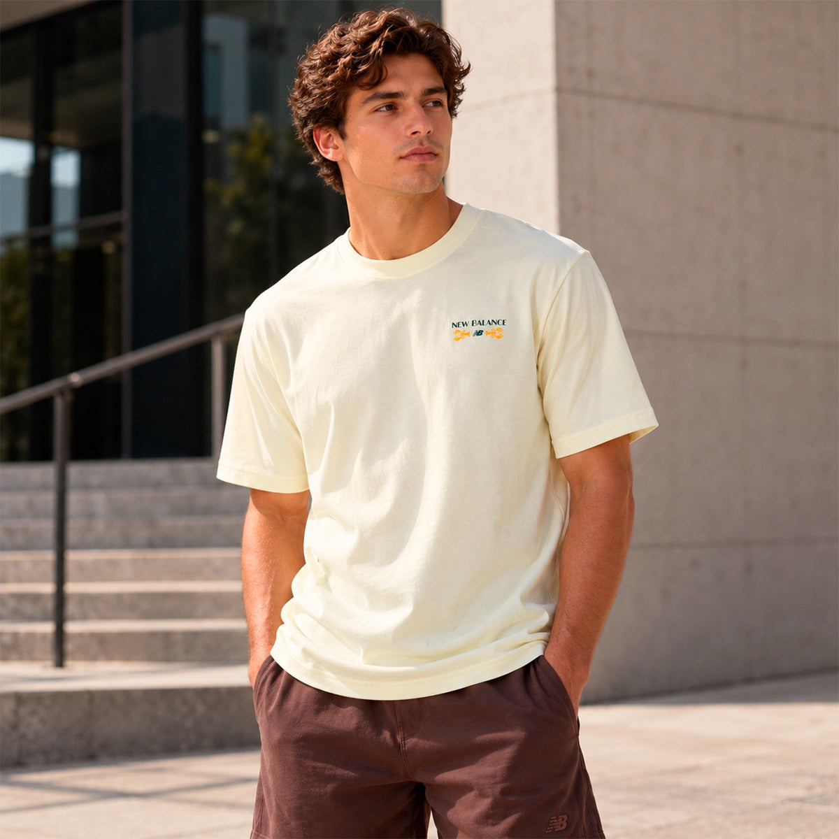 Camiseta New Balance Grab A Bite Boston Masculino