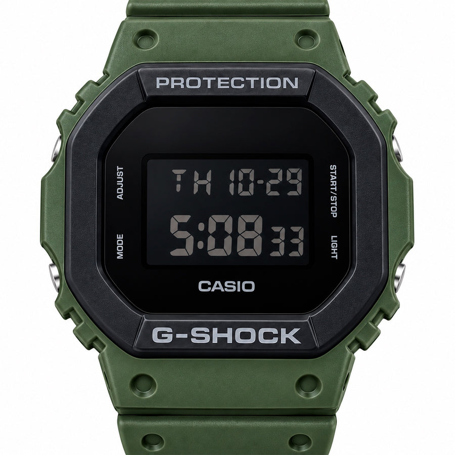 Relógio Casio G-Shock DW-5610 Unissex — Visor e botões