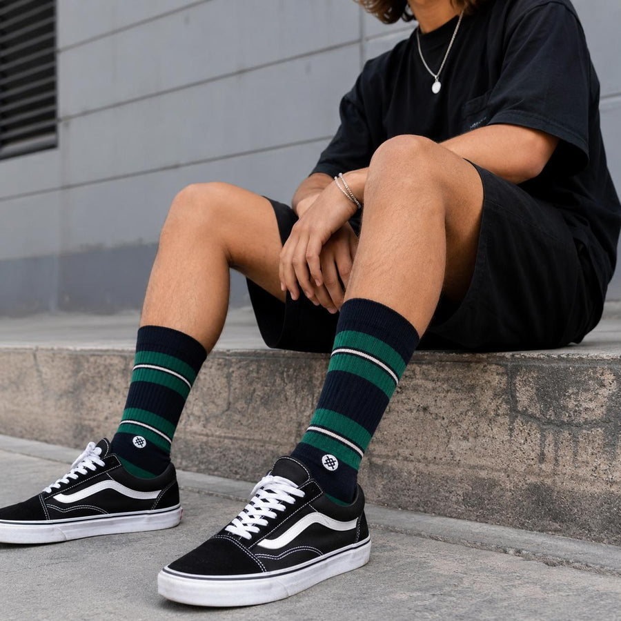 Meia Stance Crew Unissex — Amortecimento direcionado e ajuste que não escorrega