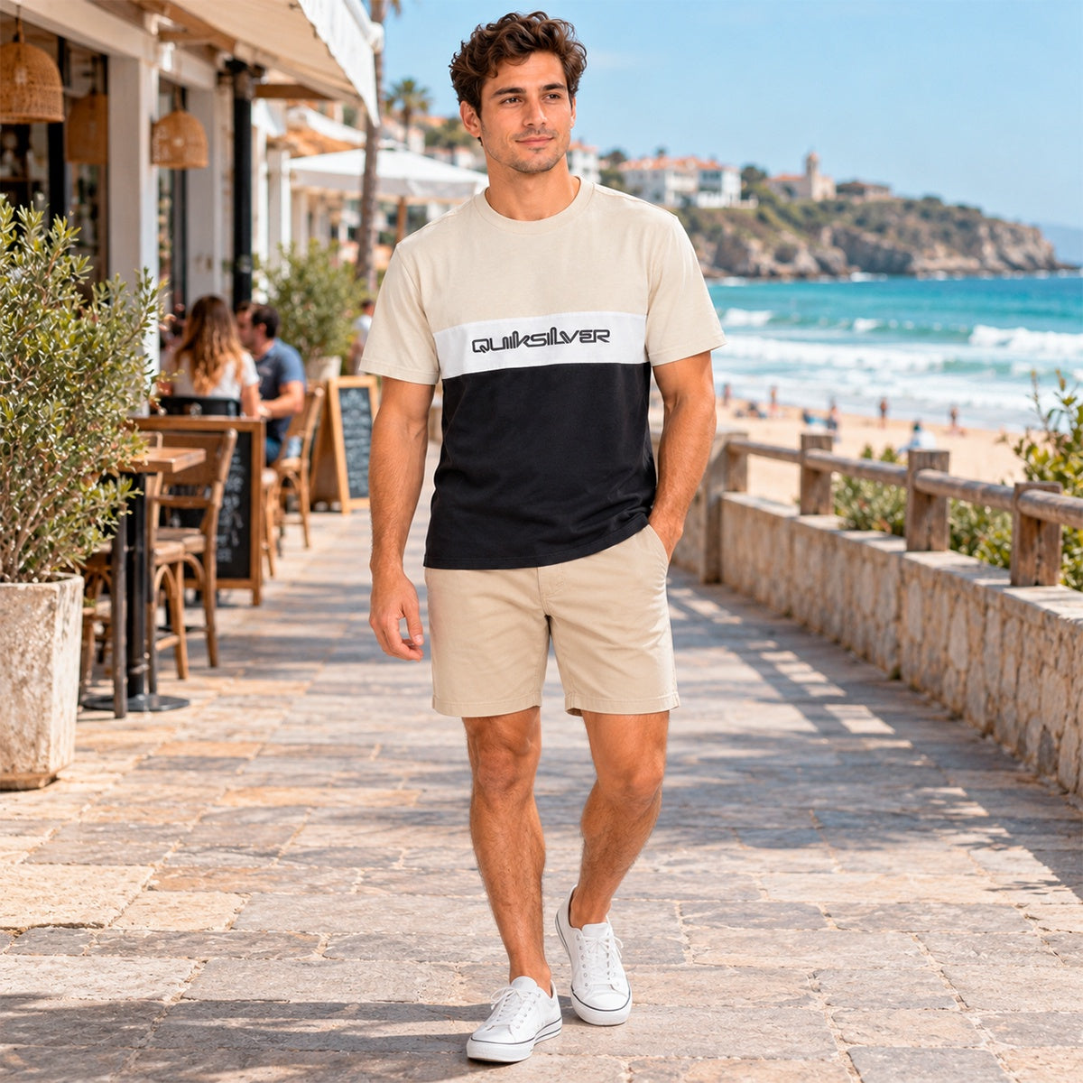 Camiseta Quiksilver Aerostripe Masculino