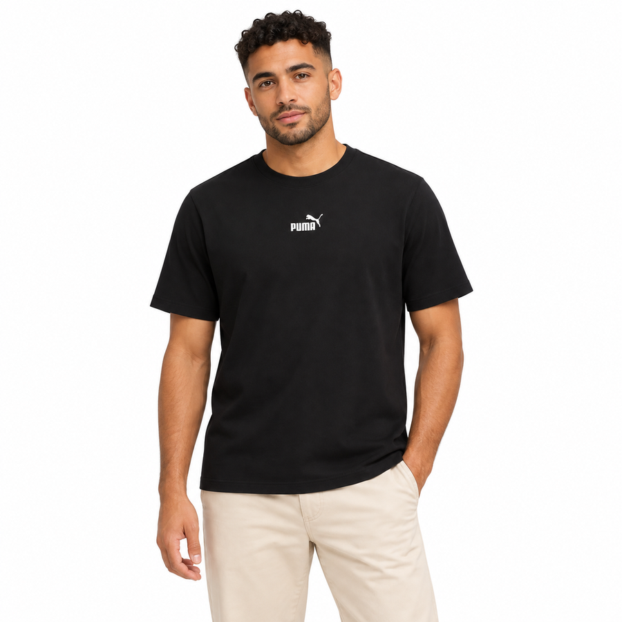 Camiseta Puma Logo Masculino — PUMA no centro do peito