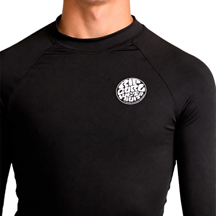 Camiseta Rip Curl Ml Uv Icons Infantil — O círculo no peito