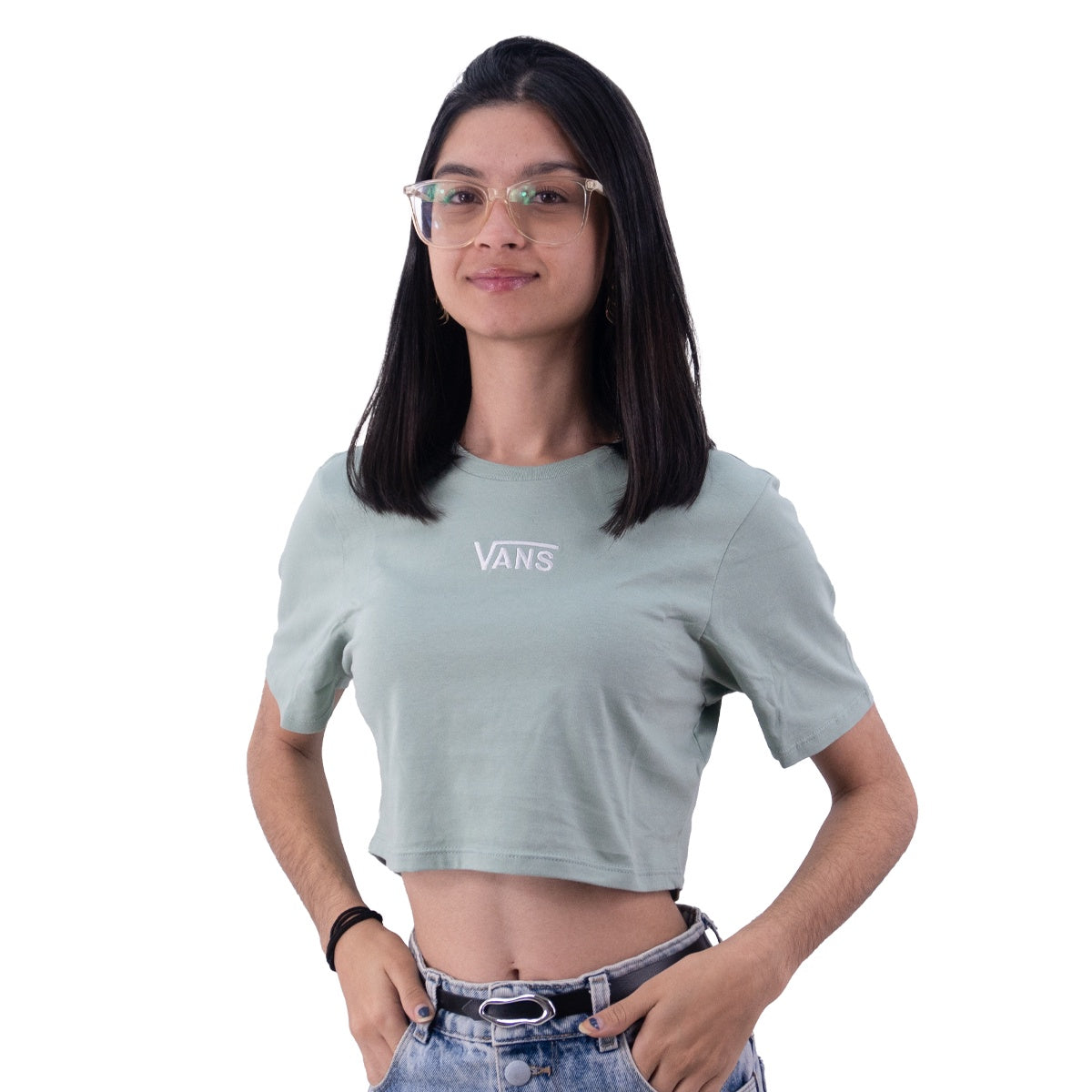 Camiseta Vans Cropped Flying V Feminino