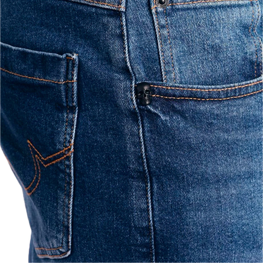 Calça Mcd Denim Masculino — A costura é laranja