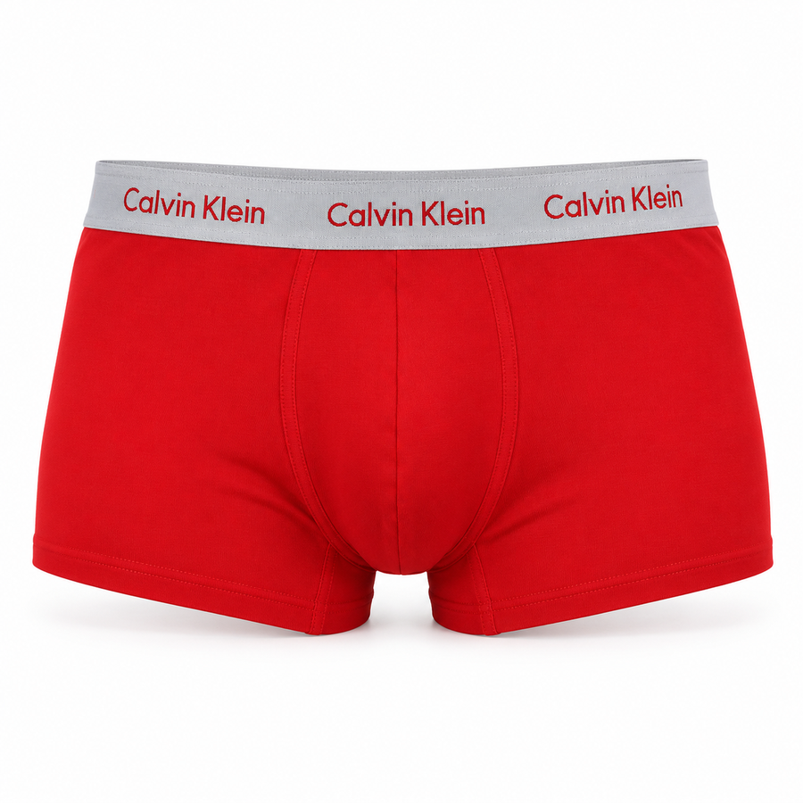 Kit Cuecas Calvin Klein 3X Low Rise Trunk Masculino — Cós com a assinatura