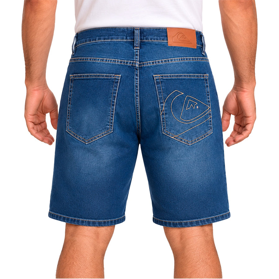 Bermuda Jeans Quiksilver Everyday Masculino — O logo que não quer ser visto